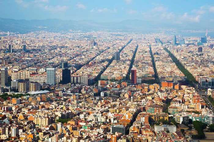 Veduta aerea dell'Eixample