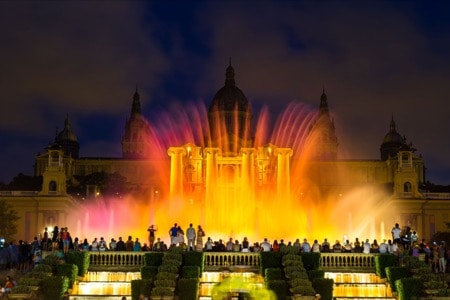 Fontana Magica, nel quartiere di Montjuic