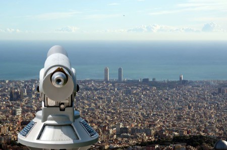 La splendida vista dal Tibidabo