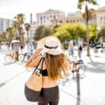 Woman on the Barcelona beach